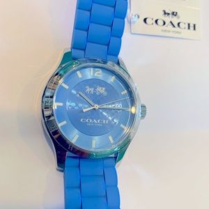 NWT Coach Logo Boyfriend Watch- Light Blue